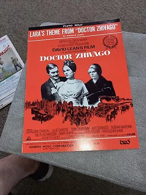 LARA'S THEME From DOCTOR ZHIVAGO Sheet Music Robbins 1971 4 Pages Good • $5.50