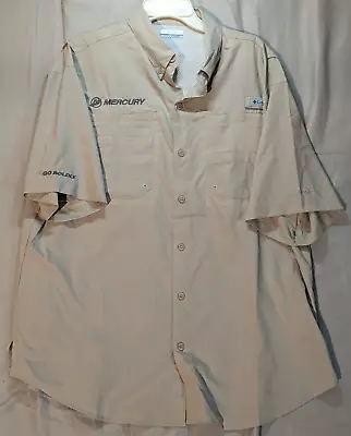 Columbia Performance Fishing Gear PFG Button Up Shirt L Mercury Marine Vented • $19.99