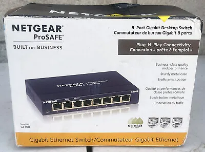 NETGEAR GS108 GS108v4 ProSafe 8 Port Standalone Gigabit Ethernet Switch • $24.99