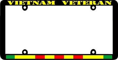 THIN FRAME VIETNAM VETERAN Service Ribbon Viet Nam Veteran License Plate Frame • $8.99