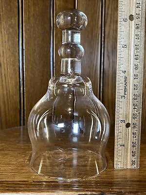 Antique 1900's Glass Dome Bell Jar Apothecary Cloche Display Watch Cover Top Lid • $18.99