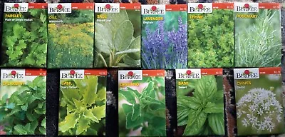 Mixed Lot 24 Packs Assorted Herb Burpee Seeds Packed 2023 • $16.99