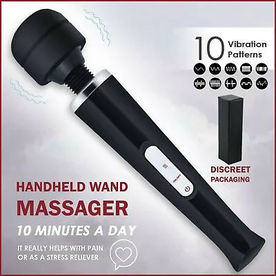 Handheld Massager Wand Vibrating Massage Magic Full Body Therapy Motor 20-speeds • $14.79