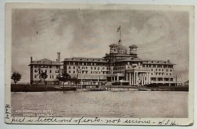 NJ Postcard Spring Lake Monmouth Hotel Building Lake Dock Water View Undivided  • $6.99