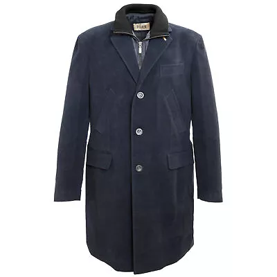 ALVIERO MARTINI 1a CLASSE Navy Blue Single Breasted Cotton Peacoat B015 $634 NWT • $95.04