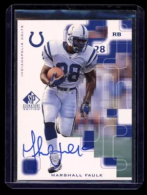 1999 UD SP Signature Marshall Faulk On Card Autograph Auto #MF Rare Colts HOF • $89.99