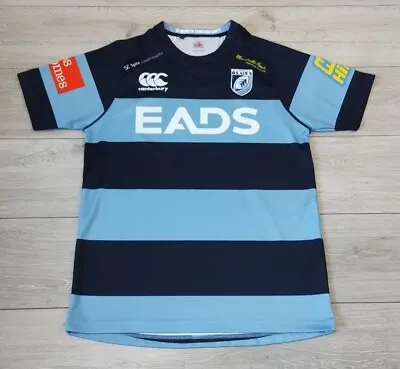 Cardiff Blues Rugby Home Shirt 2013/2014- Canterbury Large L Jersey Top - A4M • £29.99