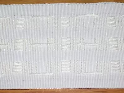 £4.99 • Buy 5m RUFFLETTE WHITE HEAVY DUTY 3 INCH PENCIL PLEAT CURTAIN HEADER TAPE 75mm Wide