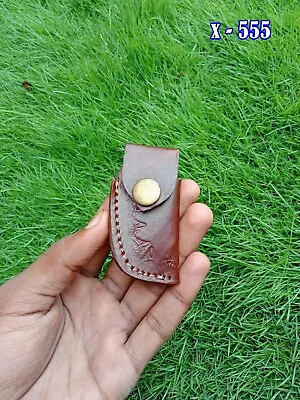 Custom Handmade Pocket Knife Miniature Leather Sheath / Holster / Case / X555 • $11.69