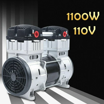 $231.80 • Buy 7CFM Oilless Vacuum Pump Industrial Air Compressor Oil Free Piston Pump 1100W