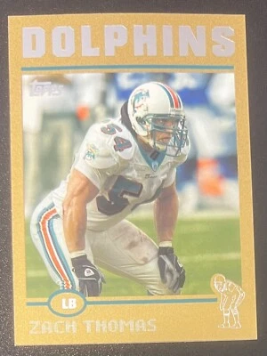 $12 • Buy Zach Thomas 2004 Topps Gold #91 /499 - Miami Dolphins 