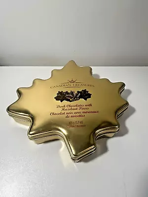 Canadian Treasures Gold Maple Leaf Candy Tin Dynamic Chocolates BC Canada • $6.72