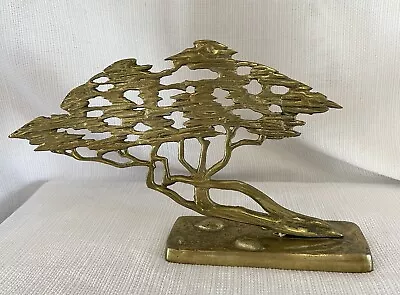 Bonsai Tree Of Life Brass Table Top Sculpture Mid Century Modern • $58.90