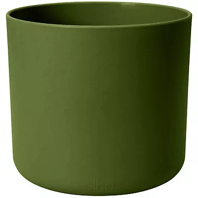 Green Lisbon Ceramic Round Pot Indoor Plant Pot For House Plants In Home Office • £13.99