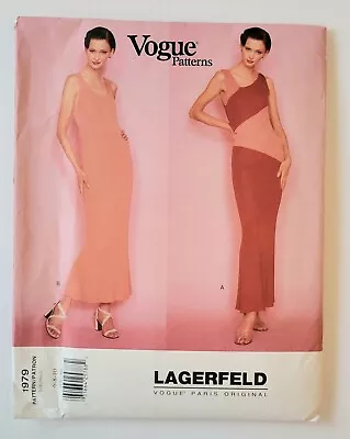 Vintage Vogue Pattern 1979 Lagerfeld Dress Paris Original New Uncut Sz. 6810 • $14.95