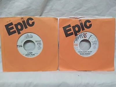 Michael Martin Murphey / Johnny Nash 45 RPM Promo Epic Record Lot Of 2 1975-79 • $29