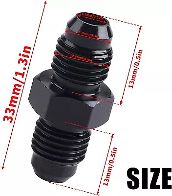 AN4/6/8/10/12Male To Male Flare Fitting Coupler Union Straight Fuel Hose Adapter • $4.59