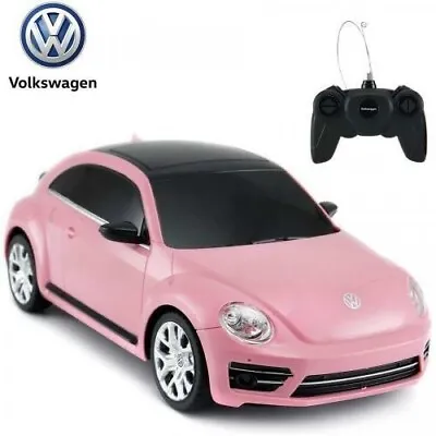 RASTAR Rc Beetle Volkswagen 1:24 Scale Kids Remote Control Racing Car Pink Rc • $19.95