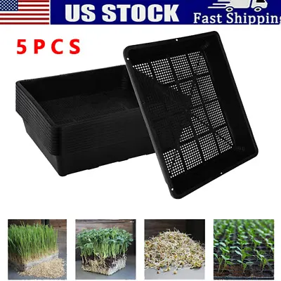 5x Seed Starter Trays Garden Growing Trays With Drain Holes Plant Trays Nursery • $12.61