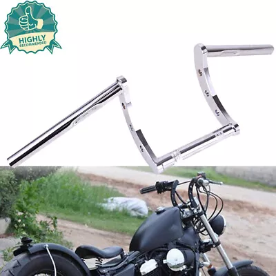 $52.20 • Buy Custom Motorcycle 1  Handlebars Z Bar Drag Ape Hanger For Suzuki Honda Harley
