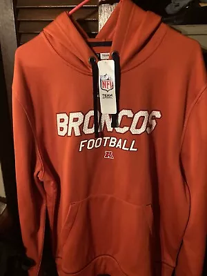 Denver Broncos Hoodie Mens  Large Long Sleeve Sweatshirt NFL • $12