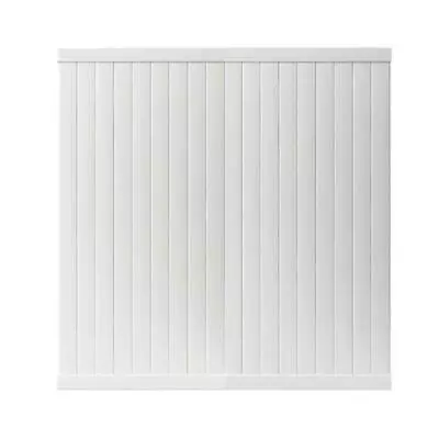 Veranda Privacy Fence Panel 6'H X 6'W Framed Somerset UV Protected White Vinyl • $136.34