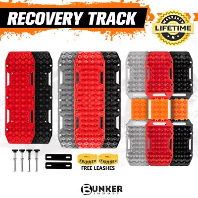 Bunker Indust 4WD Recovery Tracks /w Mounting Pins Jack Base Bag Snow Boards 4x4 • $69.95