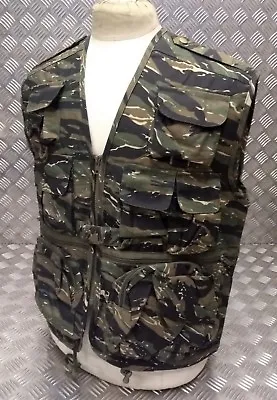 £25.99 • Buy Fishing Hunters Photographers Multi Pocket Vest Tiger Camo - All Sizes - NEW