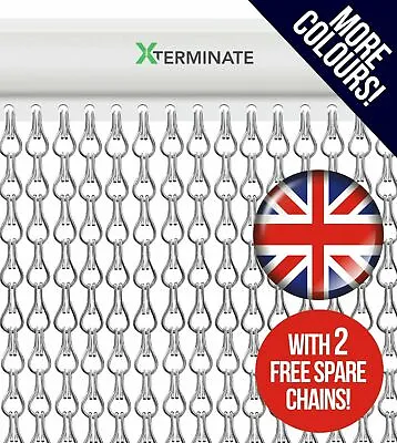 Aluminium Door Fly Screen Metal Chain Curtain Commercial Xterminate • £74.95
