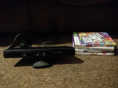 Xbox 360 Kinect Sensor With 4 Games • $20