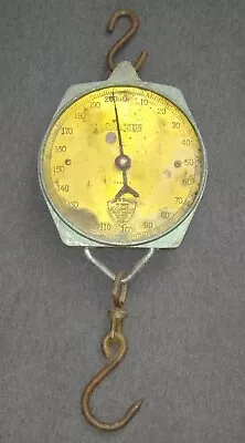 £40 • Buy Vintage Xl Salter Brass Spring Balance Butchers Hanging Scales~lead Assay Stamp