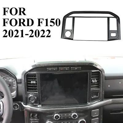 Carbon Fiber Central Control Navigation Screen Trims For Ford F150 F-150 2021-23 • $40.50