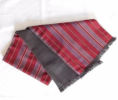£9.99 • Buy Vintage Striped Scarf Wool Backed College University Stripes For Men Or Women