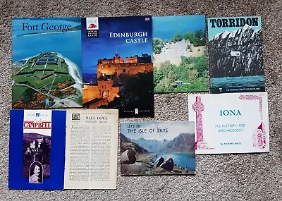 8 Travel/visitors Guides To SCOTLAND Includes Large Colour Edinburgh Castle Book • £1.99