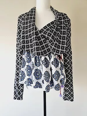 TIGERLILY Wrap Style Drape Long Sleeve Top Jacket SIZE 8 • $42.50
