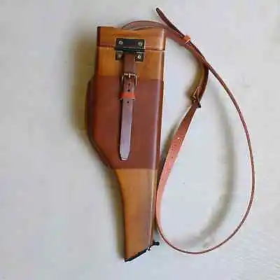 In Stock WW2 Broomhandle German Mauser C96 Wood Shoulder New Holster Butt Stock • $146.42