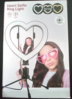 Anko 8 Inch LED Heart Shaped Selfie Ring Light - New In Box - AUS Seller • $24.95