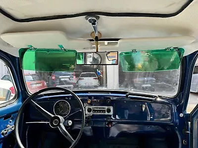 Transparent Sunvisor Sun Protector Extender Add On Vintage Style 2 PCS Green • $39.90