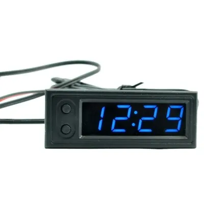 £11.06 • Buy 12V 3in1 Vehicle Car Kit Thermometer + Voltmeter + Clock LED Digital Display