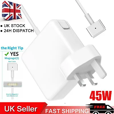 45W AC Adapter Power Charger For Apple For Macbook Air T-Tip 11&13 A1466 Mags 2 • £13.99