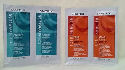 Matrix Total Results Travel/Sample Shampoo/Conditioner .34 Fl Oz Each - Lot Of 2 • $7.50