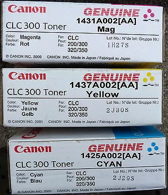 CANON CLC 200 300 320 350 -1425A002 CYAN 1431A002 Mag 1437A002 Yellow -3 COLOURS • £38