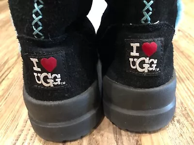 Woman's Black & Turquoise Ugg Boots Rare • $59