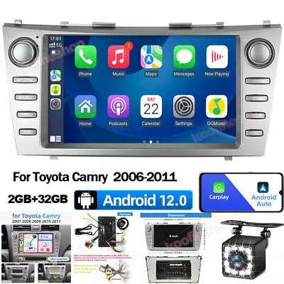 Apple Carplay Car Stereo For 2007-2011 Toyota Camry Radio NO DVD Player + Camera • $111.39