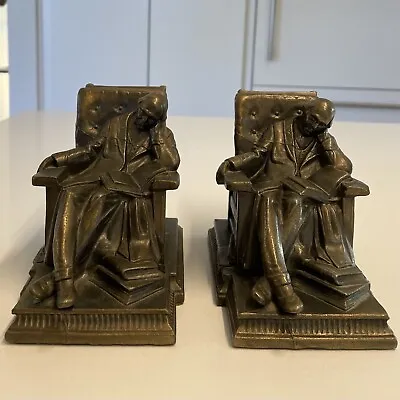 Vintage K & O Bookends ~ Sleeping Scholar ~ • $78