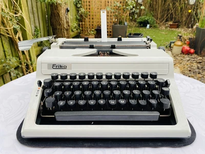 £35 • Buy Vintage ERIKA Model 105 Typewriter With Case East German GDR In White