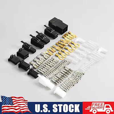 Universal Motorcycle Electrical Wiring Harness Loom Kit Plugs Bullets Connectors • $9.29