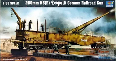 TRP00207 1:35 Trumpeter German Leopold K5(E) Railroad Gun • $179.39