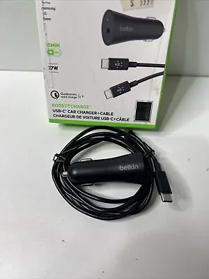 Belkin 27W Quick Boost 12V Car Charger USB-C To USB-C Charge/Sync 4FT Cable #200 • $24.99