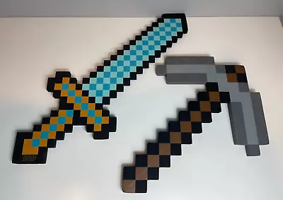 Minecraft Soft Cosplay Emerald Sword And Pickaxe • $15